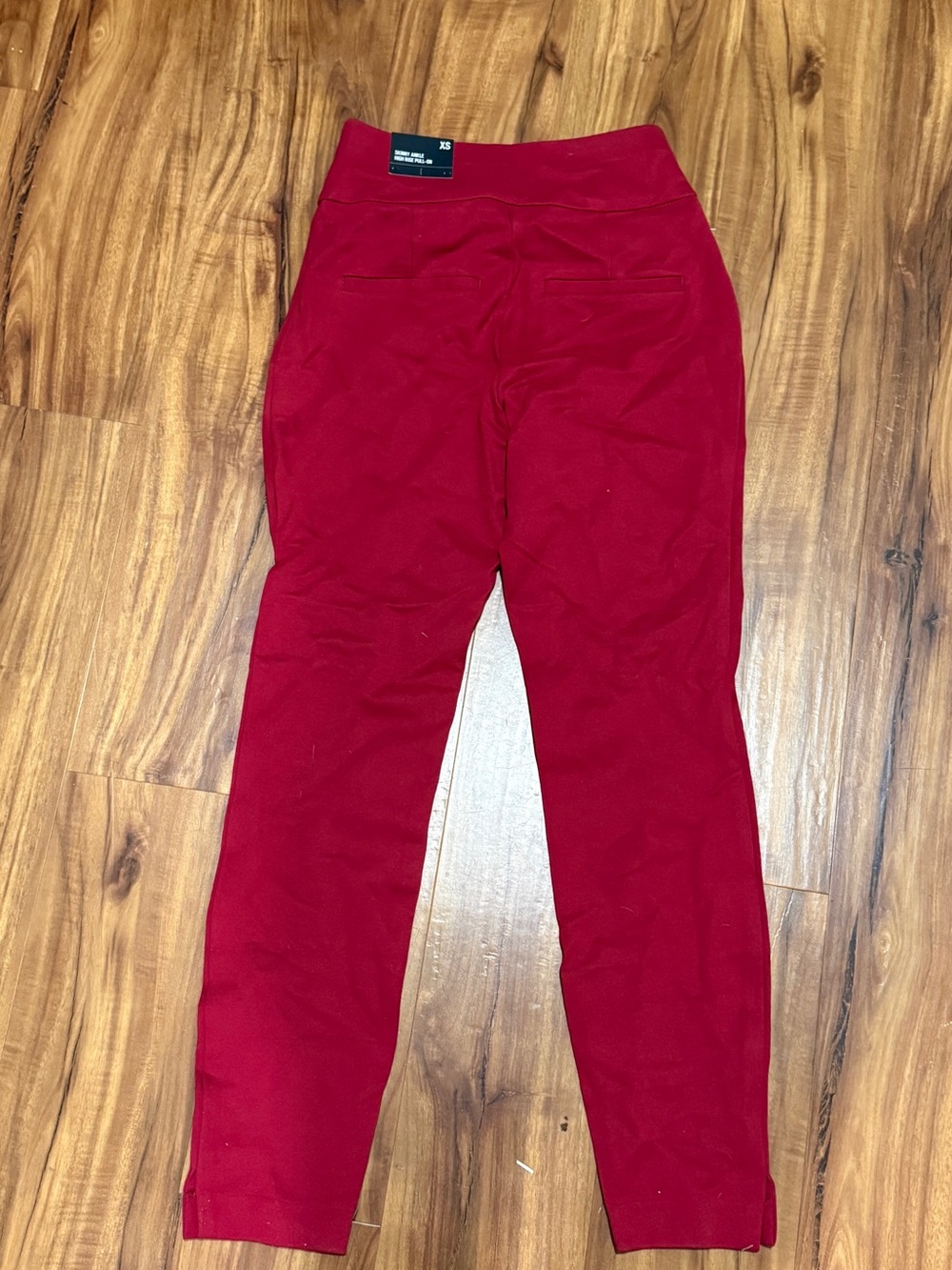 Express NWT Skinny Ankle High Rise Pull-On Pants Red XS
